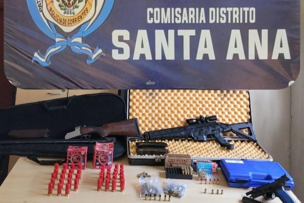 Santa Ana: Secuestraron armas de fuego y gran cantidad de municiones