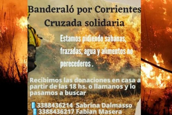 Banderaló se suma a las donaciones por Corrientes