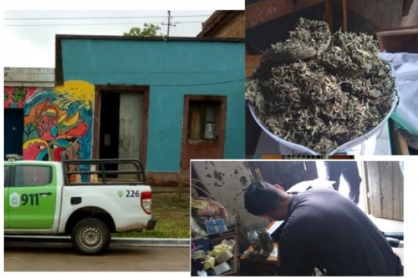 La policía secuestro frascos con marihuana en Perugorria