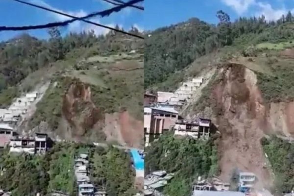 Impresionante alud sepultó un pueblo en Perú