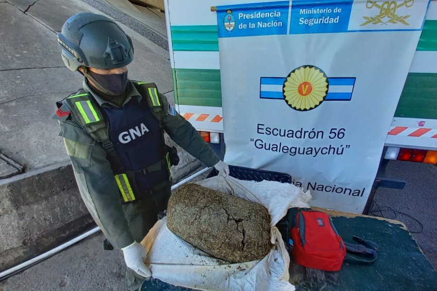 Entre Ríos: Viajaba en un ómnibus con 11 kilos de marihuana