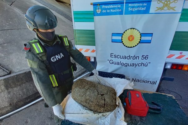 Entre Ríos: Viajaba en un ómnibus con 11 kilos de marihuana