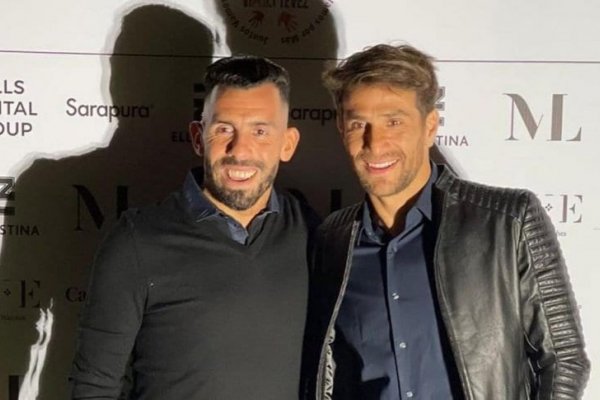 La foto de Ponzio con Tevez en la previa del Superclásico