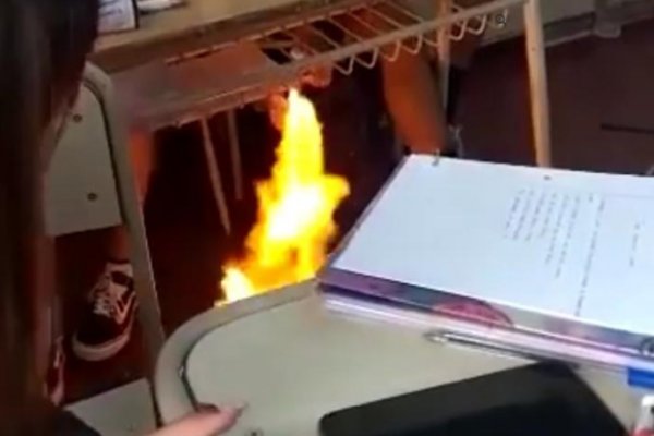 VIDEO | Corrientes: Alumnos se filmaron prendiendo fuego dentro del aula