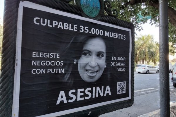 Allanaron la casa de quien habría encargado los afiches contra Cristina Kirchner
