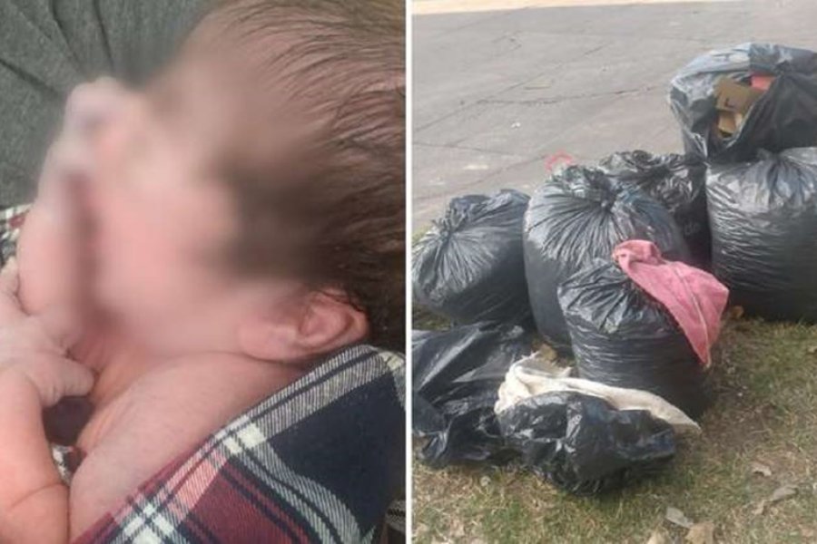 Morón: hallaron a una beba recién nacida abandonada entre bolsas de basura