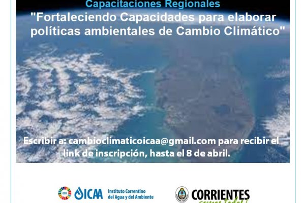 Invitan a capacitaciones regionales para políticas de cambio climático