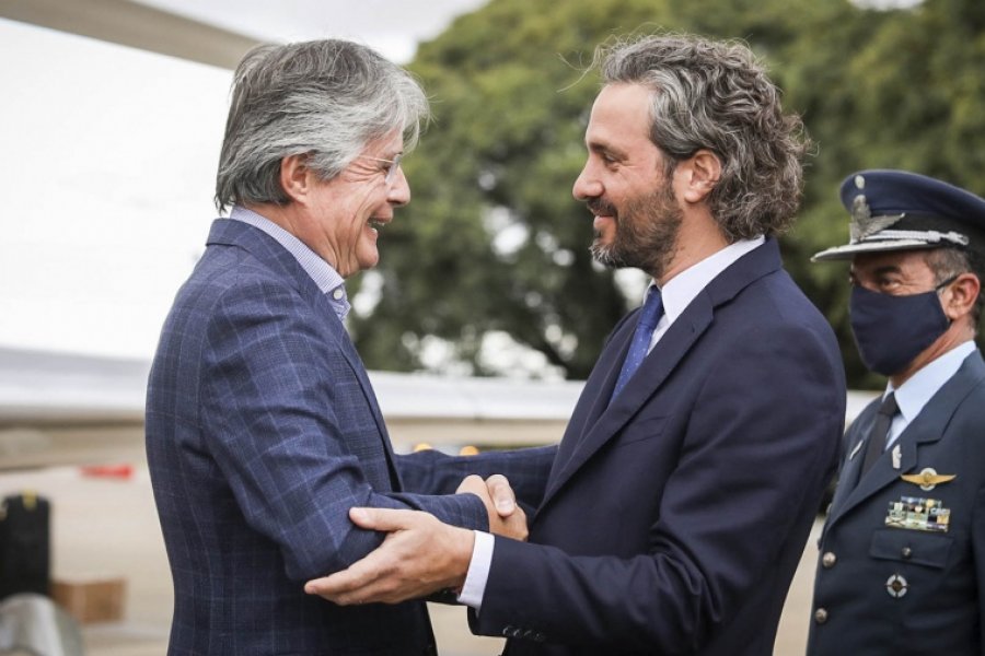 Santiago Cafiero recibió al presidente de Ecuador en su primera visita al país