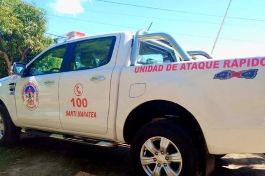 Un cuartel de bomberos de Corrientes nombró Santi Maratea a su camioneta