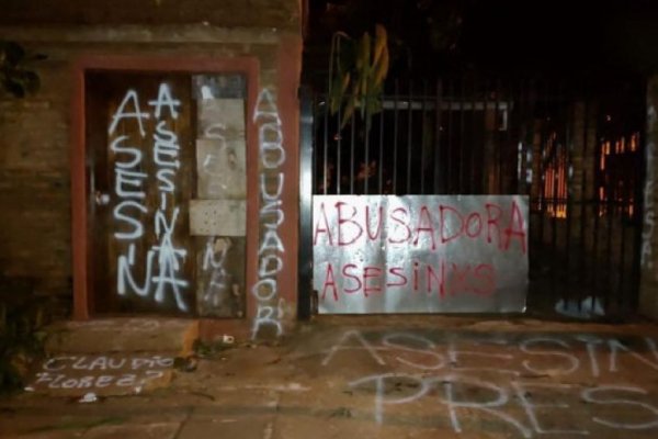 Virasoro: Escrache y pintadas en la casa de Sonia Prystrupczuk