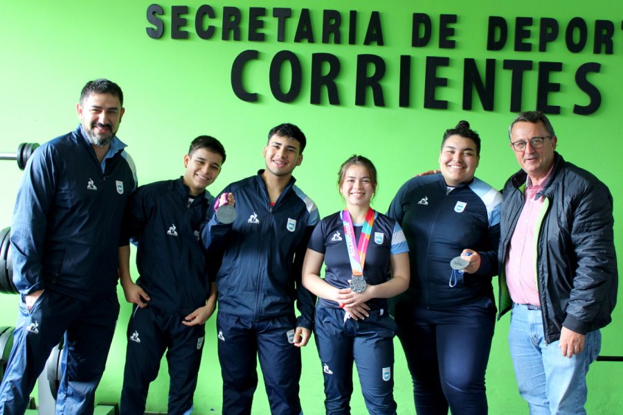 Medallistas correntinos de Levantamiento Olímpico de Pesas agradecieron apoyo oficial