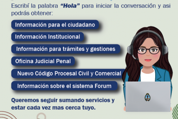 Arapy es la nueva asistente virtual del Ministerio Público y el Poder Judicial