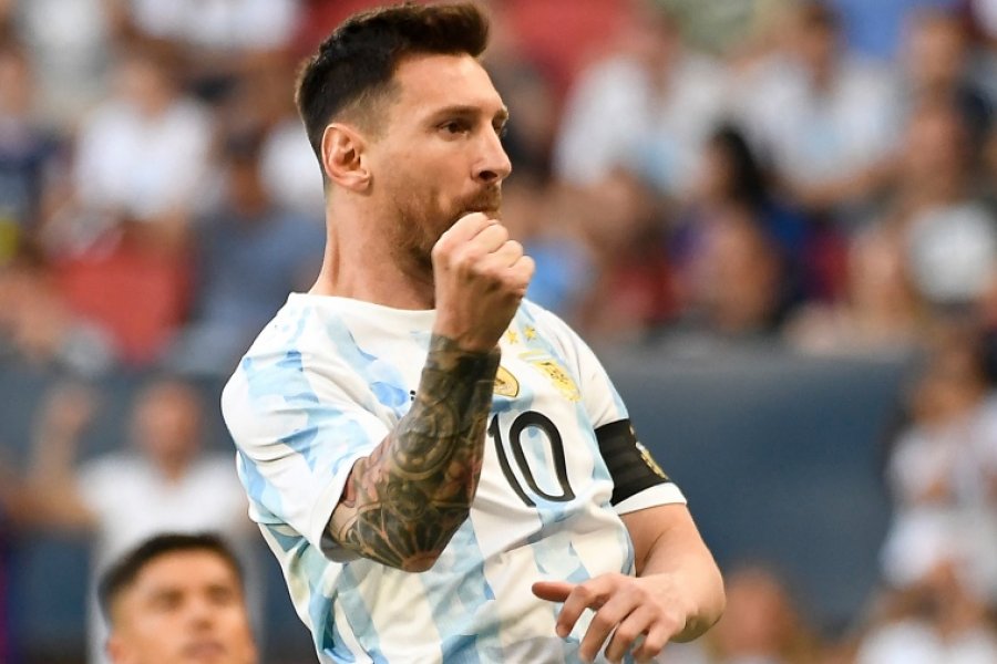 Con cinco goles de Messi, Argentina le ganó a Estonia en España