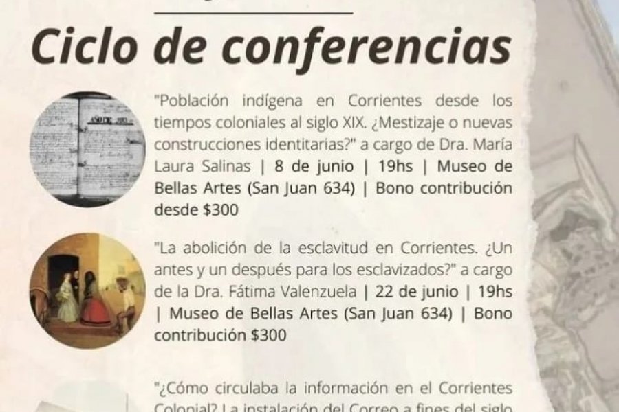 Conferencia “Población indígena en Corrientes desde los tiempos coloniales al siglo XIX"