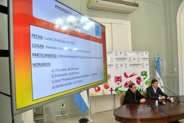 Más de 1.200 estudiantes realizarán el 20 de Junio la Promesa de Lealtad a la Bandera