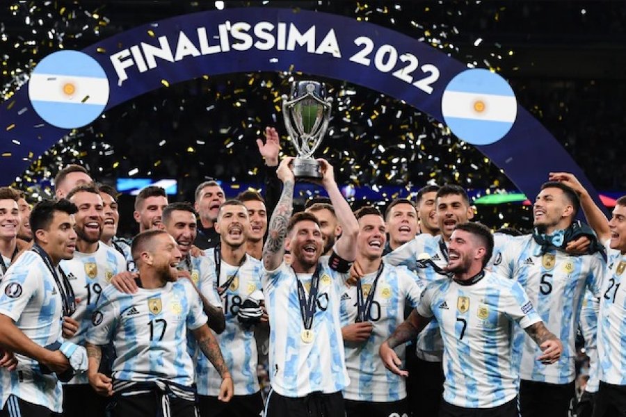 Argentina subió al podio a meses del Mundial de Qatar