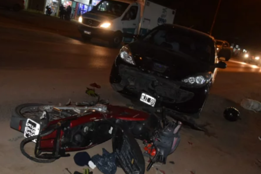Motociclista sufrió heridas tras un choque por Ruta 5