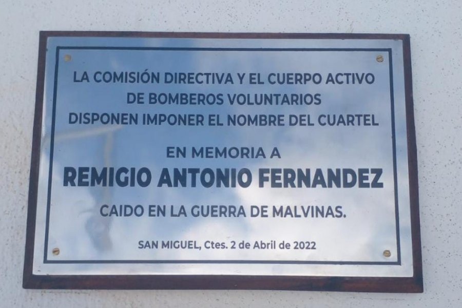 El cuartel de Bomberos de San Miguel llevará el nombre de un Héroe de Malvinas