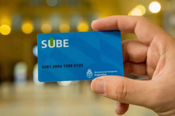 La tarjeta Sube se podrá comprar por internet y recibirla en el domicilio