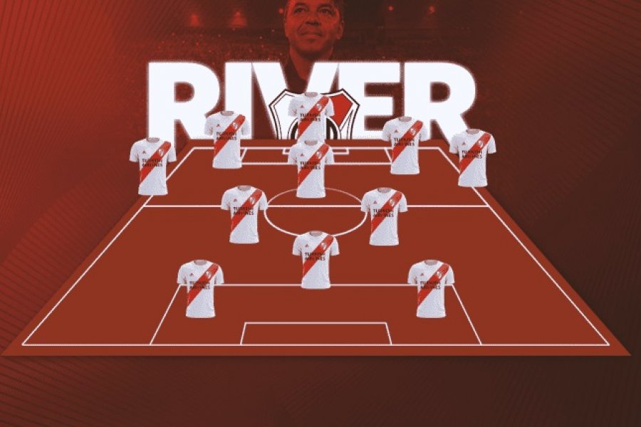 Formación de River vs. Godoy Cruz, por la Liga Profesional