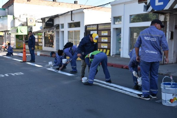 Avanzan tareas de mejoras en el corredor de calle La Rioja