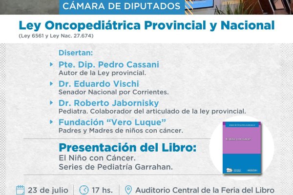 La Cámara de Diputados invita a la charla sobre la Ley Oncopediátrica