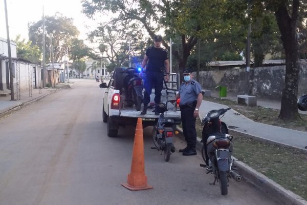 Varias personas demoradas en operativo de contralor y motocicletas secuestradas