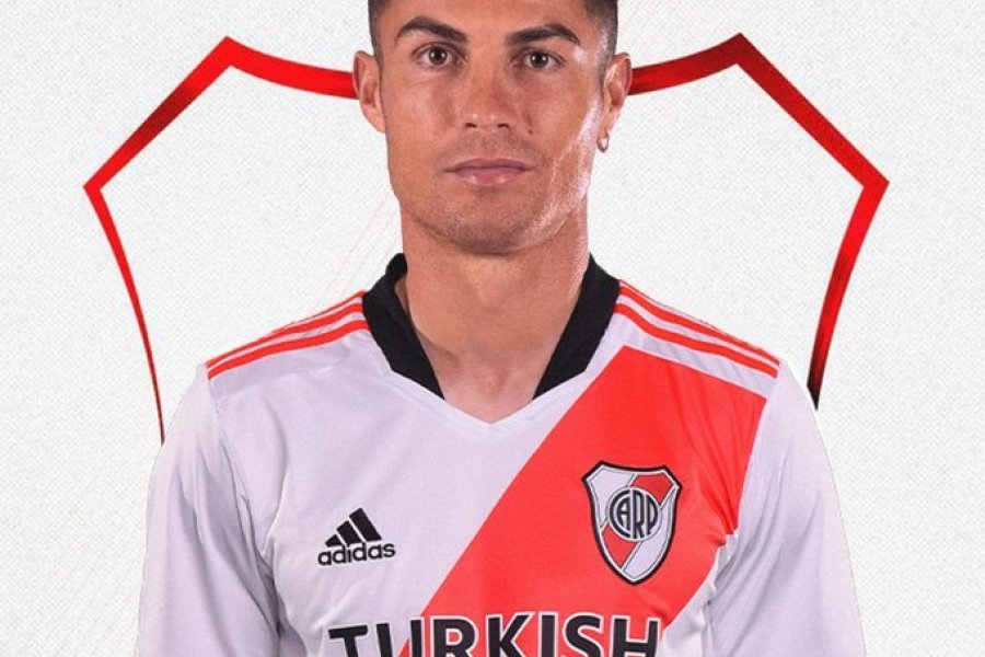 Cr7 con la sales camiseta de river