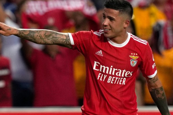 Golazo de Enzo Fernández en su debut con Benfica en Champions League