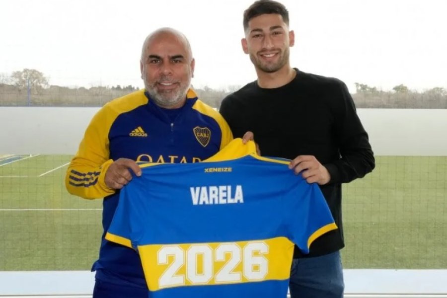 Varela renovó su contrato en Boca con una millonaria cláusula de rescisión