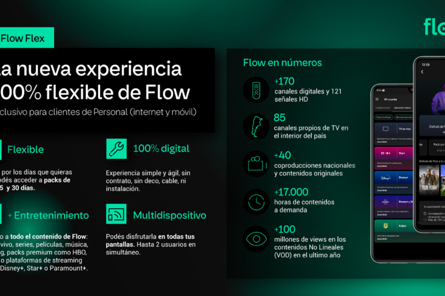 Flow presenta su nueva propuesta de servicio 100% flexible, con packs de uso por día