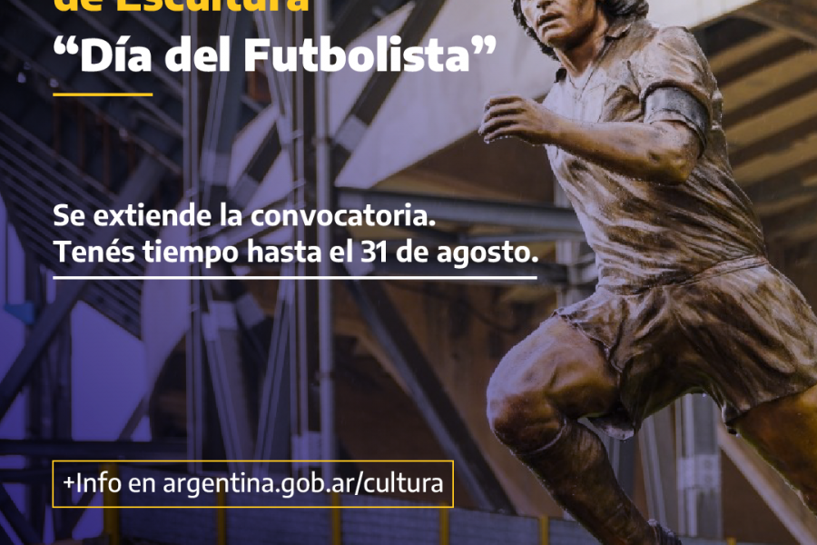 Se extendió el plazo para participar del Segundo Concurso Nacional de Escultura “Día del Futbolista”