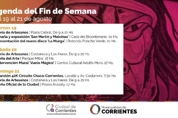 Rock, chamamé, arte y gastronomía este fin de semana en la ciudad