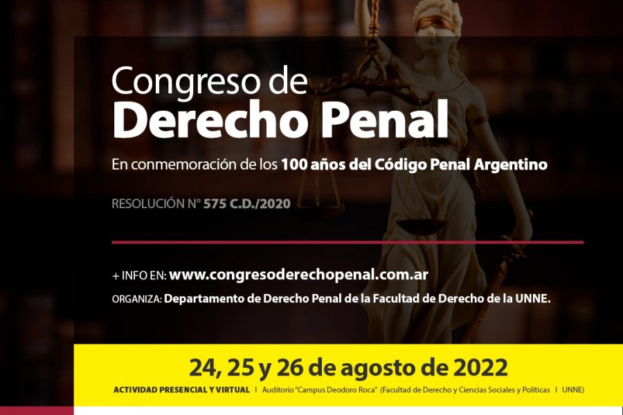Fuerte expectativa en torno al Congreso por los  100 años de vigencia del Código Penal Argentino