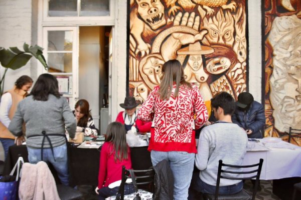 En el Adolfo Mors empezó a confeccionarse una obra mural para el Hospital Pediátrico