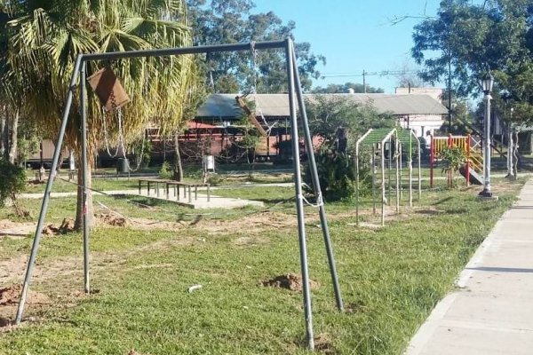 Concluyó la remodelación integral de la plaza Belgrano de Santa Ana