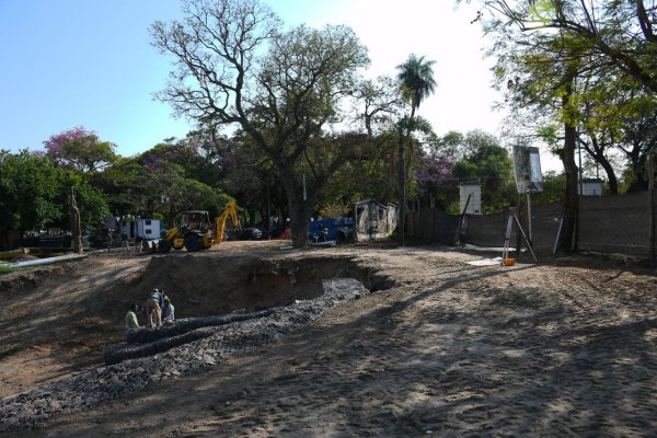 Continúan las obras de remodelación integral en el parque Mitre
