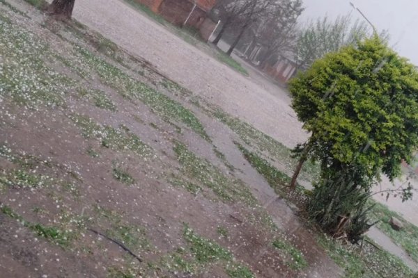 Intenso granizo afectó a varios puntos de la capital correntina