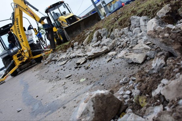 Inicia la construcción de una dársena en la avenida Raúl Alfonsín