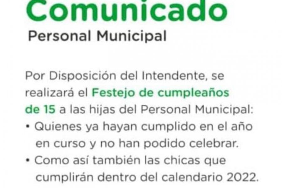 Corrientes: municipio de Ituzaingó pagará y organizará fiesta de 15 años a hijas de empleados comunales