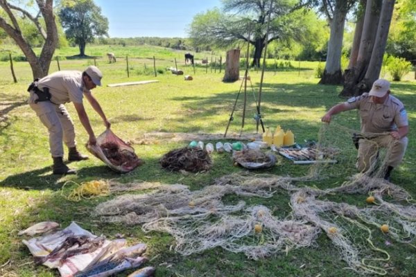 Decomisaron casi medio millón de pesos en artículos de pesca en Corrientes