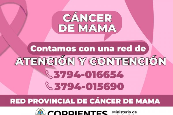 Salud realizará actividades por el Mes de Lucha contra el Cáncer de Mama