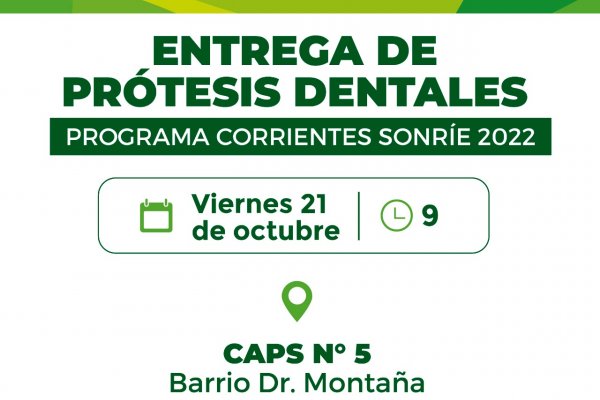 Se entregarán prótesis dentales a pacientes de CAPS de la Capital