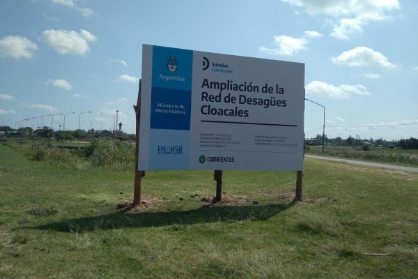 Corrientes: otra vez desapareció un cartel de obra pública nacional, ahora en Saladas