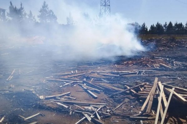 Corrientes: incendio forestal llegó hasta un aserradero en Villa Olivari
