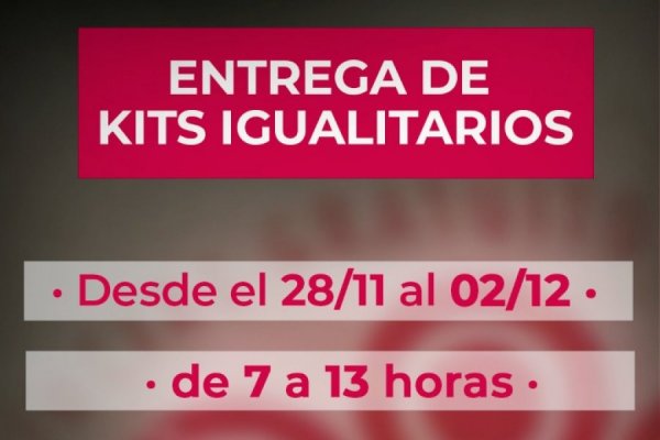 Desde hoy se entregan kits igualitarios en el Ministerio de Desarrollo Social