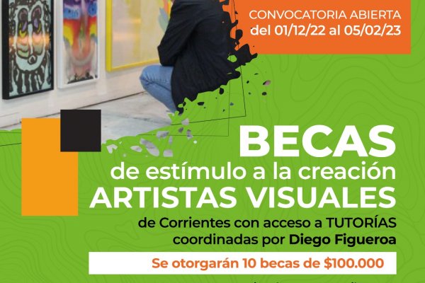 Artes visuales: comenzó la recepción de postulaciones para las becas de estímulo