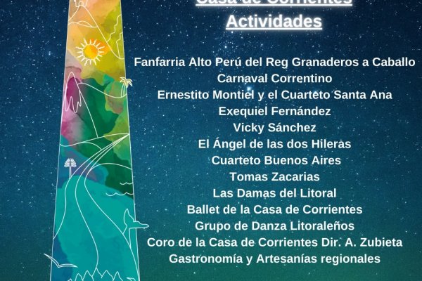 Corrientes estará presente en la 10º edición de la Noche de las Casas de Provincia en Buenos Aires