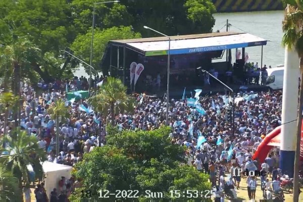 En Corrientes, una multitud celebró la obtención de la Copa del Mundo