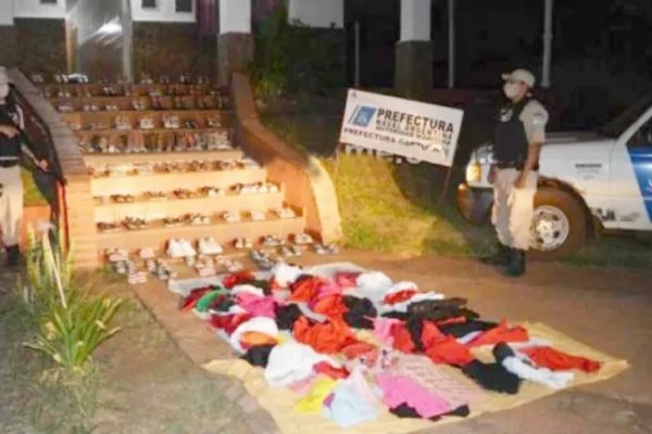 Prefectura interceptó a dos mujeres con mercadería ilegal valuada en una cifra millonaria